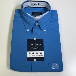 Club Room Men's Regular Fit Solid Dress Shirt, Regatta 16 32/33 $60